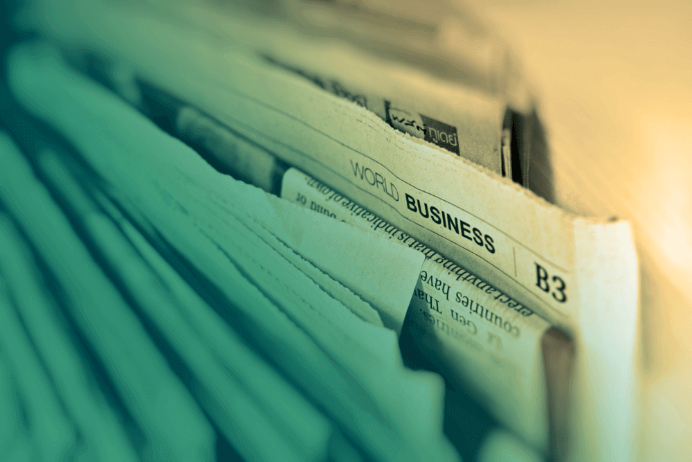 Newspaper Business section