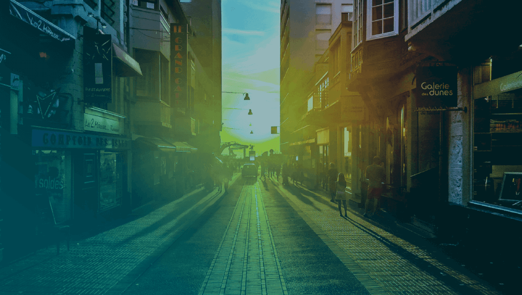 street view with skyline