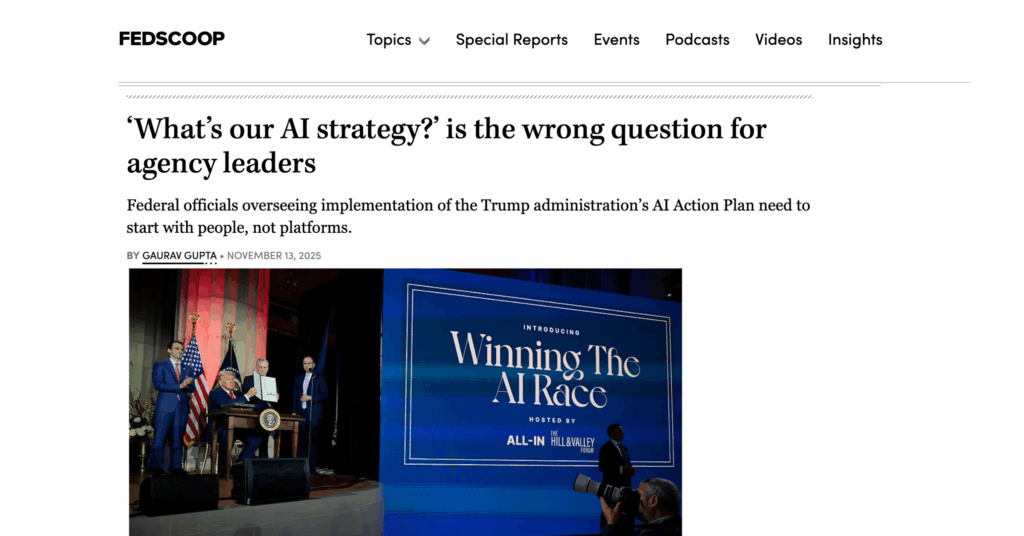 Fedscoop Article Kotter INC | AI Strategy November 2025