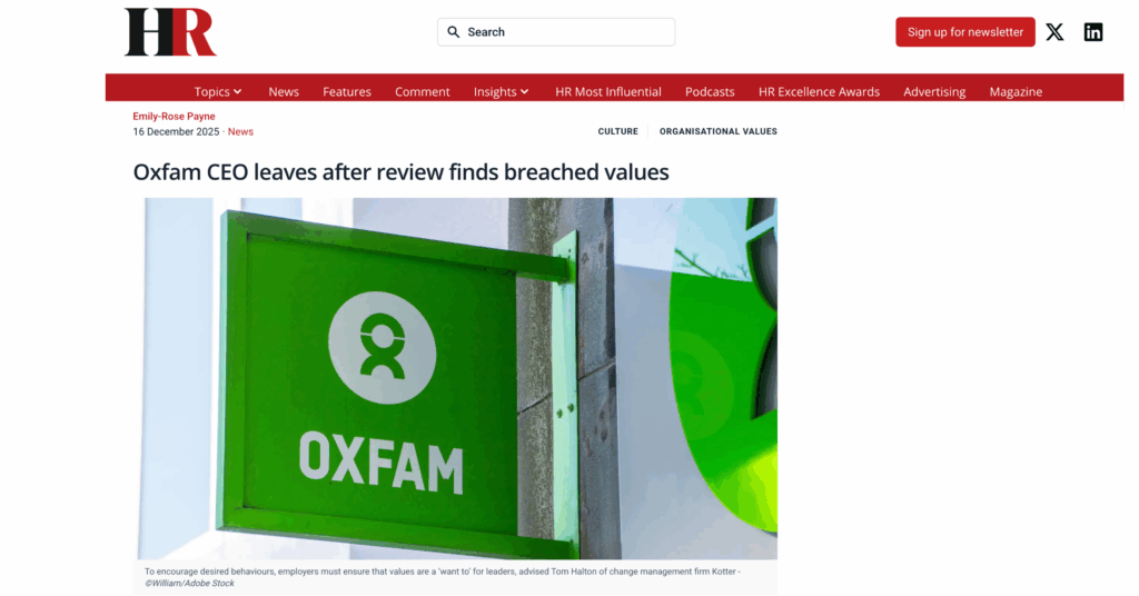 HR Magazine Article with Kotter Inc's Tom Halton as a contributor