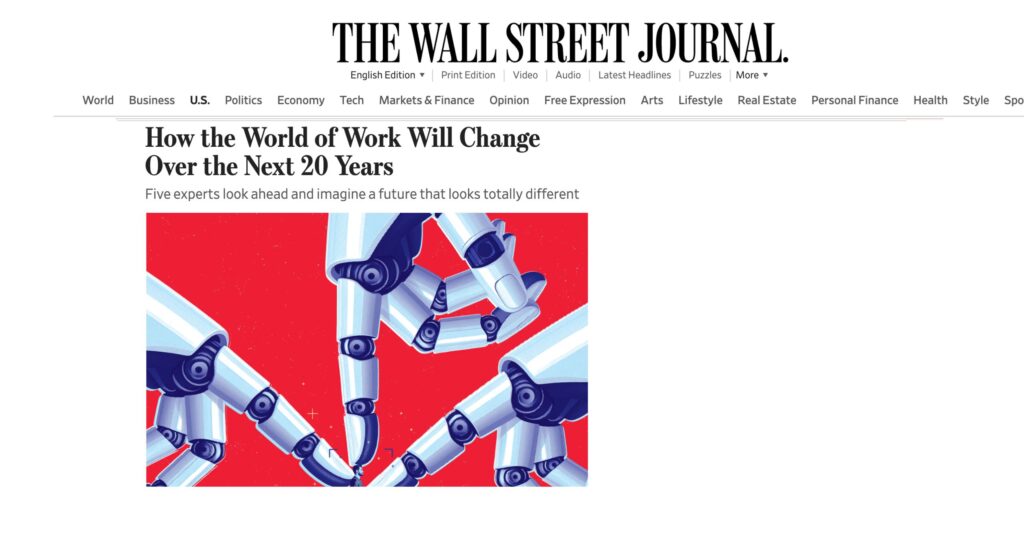 How the World of Work Will Change Over the Next 20 Years