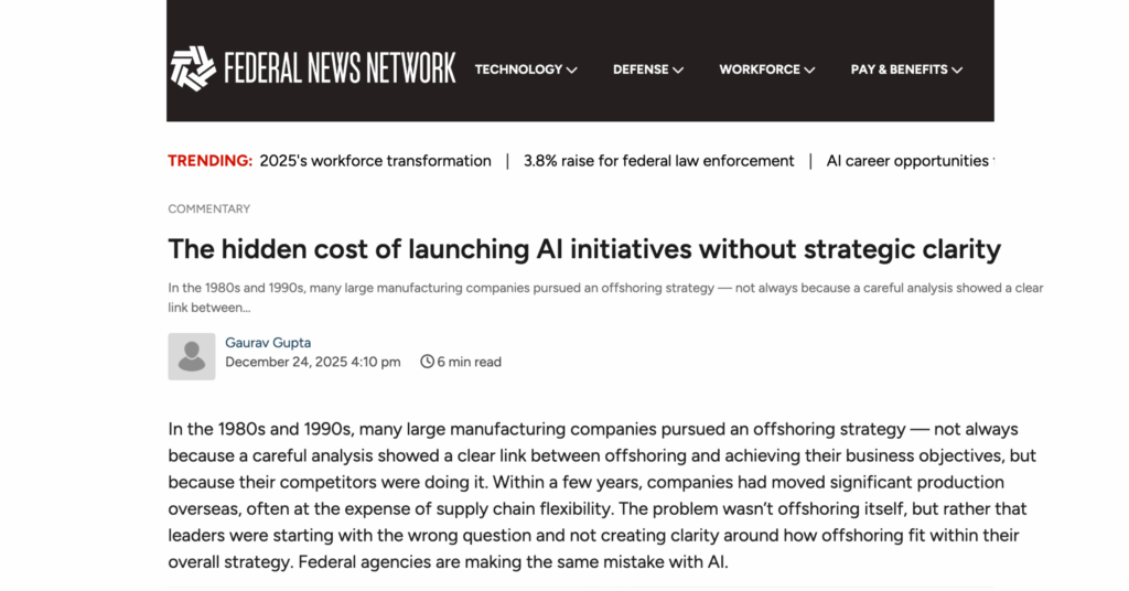 The hidden cost of launching AI initiatives without strategic clarity