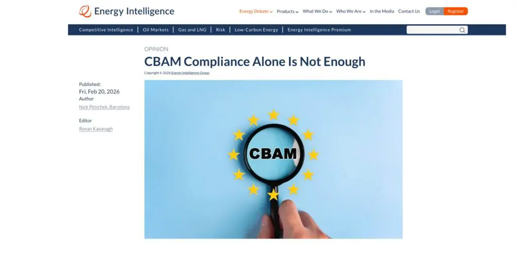 European steel or cement plant representing CBAM-affected industries