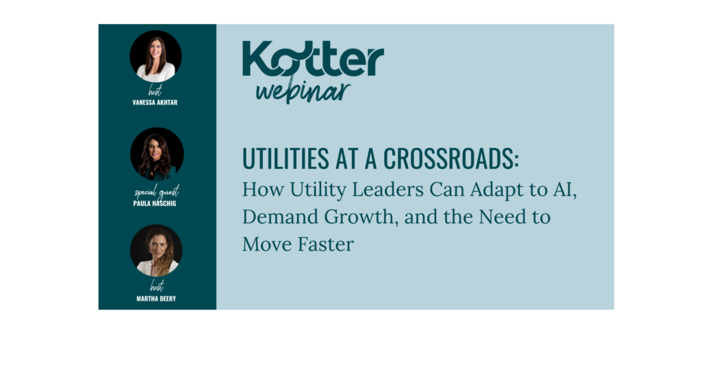 Fair point—my bad for just reading the screen back to you! Let's actually make this useful. To maximize your SEO and leverage your focus keyphrase (Change leadership for AI), here is the optimized copy you can paste right into those blank fields: Alt Text Promotional graphic for the Kotter webinar on change leadership for AI, detailing how the utilities industry can manage data center power surge demands.